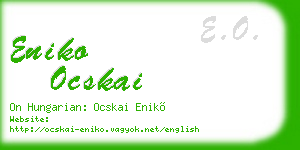 eniko ocskai business card