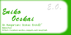 eniko ocskai business card